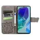 For Samsung Galaxy S24 FE 5G Butterfly Love Flower Embossed Leather Phone Case(Gray) - 3