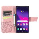 For Samsung Galaxy S25 Ultra 5G Butterfly Love Flower Embossed Leather Phone Case(Rose Gold) - 3