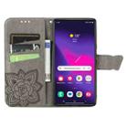 For Samsung Galaxy S25 Ultra 5G Butterfly Love Flower Embossed Leather Phone Case(Gray) - 3