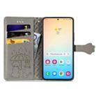 For Samsung Galaxy S24+ 5G Cat and Dog Embossed Leather Phone Case(Gray) - 3