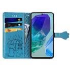 For Samsung Galaxy A16 Cat and Dog Embossed Leather Phone Case(Blue) - 3