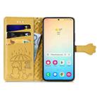 For Samsung Galaxy S25 Ultra 5G Cat and Dog Embossed Leather Phone Case(Yellow) - 3