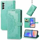 For Samsung Galaxy A05s Mandala Flower Embossed Leather Phone Case(Green) - 1