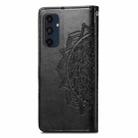 For Samsung Galaxy A16 5G Mandala Flower Embossed Leather Phone Case(Black) - 3