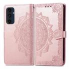 For Samsung Galaxy A16 5G Mandala Flower Embossed Leather Phone Case(Rose Gold) - 1