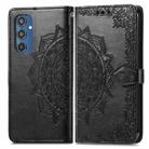 For Samsung Galaxy M35 Mandala Flower Embossed Leather Phone Case(Black) - 2