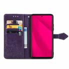 For Samsung Galaxy M35 Mandala Flower Embossed Leather Phone Case(Purple) - 3