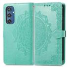 For Samsung Galaxy M35 Mandala Flower Embossed Leather Phone Case(Green) - 2
