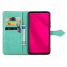 For Samsung Galaxy M35 Mandala Flower Embossed Leather Phone Case(Green) - 3