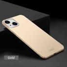 For iPhone 15 MOFI Frosted PC Ultra-thin Hard Phone Case(Gold) - 2