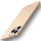 For iPhone 15 Plus MOFI Frosted PC Ultra-thin Hard Phone Case(Gold) - 1