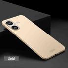 For iPhone 16 Plus MOFI Frosted PC Ultra-thin Hard Phone Case(Gold) - 2