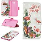 3D Colored Drawing Pattern Horizontal Flip Leather Case for Samsung Galaxy J4 Plus&J4 Prime, with Holder & Card Slots & Wallet(English Flamingo) - 1