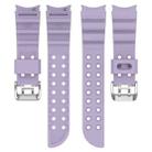 For Samsung Galaxy Watch 6 / 6 Classic Armored Solid Color Silicone Watch Band(Purple) - 5