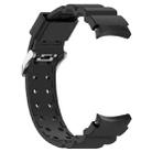 For Samsung Galaxy Watch 6 / 6 Classic Armored Solid Color Silicone Watch Band(Black) - 4
