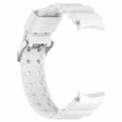 For Samsung Galaxy Watch 6 / 6 Classic Armored Solid Color Silicone Watch Band(White) - 4