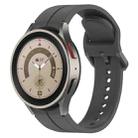 For Samsung Galaxy Watch 6 / 6 Classic Grooved Color Buckle Silicone Watch Band(Dark Gray) - 1