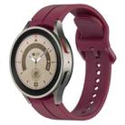 For Samsung Galaxy Watch 6 / 6 Classic Grooved Color Buckle Silicone Watch Band(Wine Red) - 1