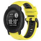 For Garmin Instinct 2 22mm Sports Two-Color Silicone Watch Band(Yellow+Black) - 1