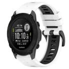 For Garmin Descent G1 22mm Sports Two-Color Silicone Watch Band(White+Black) - 1