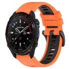 For Garmin Descent Mk3i 51mm 26mm Sports Two-Color Silicone Watch Band(Orange+Black) - 1