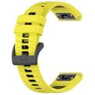 For Garmin Fenix 8 AMOLED 51mm Sports Two-Color 26mm Silicone Watch Band(Yellow+Black) - 2