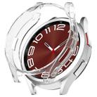 For Samsung Galaxy Watch6 Classic 47mm Electroplated TPU Half Pack Hollow Watch Protective Case(Transparent) - 1