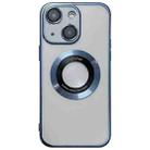 For iPhone 14 Electroplating Magsafe TPU Phone Case(Blue) - 1