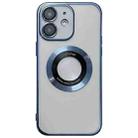 For iPhone 12 Electroplating Magsafe TPU Phone Case(Blue) - 1