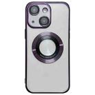 For iPhone 15 Magsafe Electroplating TPU Phone Case(Purple) - 1