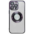 For iPhone 15 Pro Electroplating Magsafe TPU Phone Case(Purple) - 1