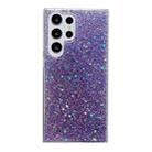 For Samsung Galaxy S24 Ultra 5G Glitter Sequins Epoxy TPU Phone Case(Purple) - 1