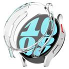 For Samsung Galaxy Watch6 44mm Full Coverage TPU Electroplated Watch Protective Case(Transparent) - 1