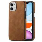 For iPhone 11 Skin-Feel Electroplating TPU Shockproof Phone Case(Brown) - 1