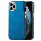 For iPhone 11 Pro Skin-Feel Electroplating TPU Shockproof Phone Case(Blue) - 1