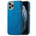 For iPhone 11 Pro Max Skin-Feel Electroplating TPU Shockproof Phone Case(Blue) - 1