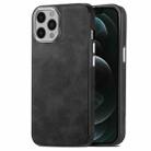 For iPhone 12 Pro Max Skin-Feel Electroplating TPU Shockproof Phone Case(Black) - 1