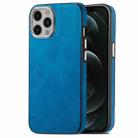 For iPhone 12 Pro Max Skin-Feel Electroplating TPU Shockproof Phone Case(Blue) - 1