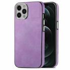 For iPhone 12 Pro Max Skin-Feel Electroplating TPU Shockproof Phone Case(Purple) - 1