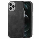 For iPhone 12 Pro Skin-Feel Electroplating TPU Shockproof Phone Case(Black) - 1