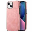 For iPhone 13 Skin-Feel Electroplating TPU Shockproof Phone Case(Pink) - 1
