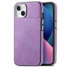 For iPhone 13 Skin-Feel Electroplating TPU Shockproof Phone Case(Purple) - 1