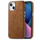 For iPhone 13 Skin-Feel Electroplating TPU Shockproof Phone Case(Brown) - 1