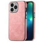 For iPhone 13 Pro Skin-Feel Electroplating TPU Shockproof Phone Case(Pink) - 1