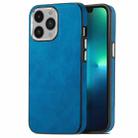 For iPhone 13 Pro Skin-Feel Electroplating TPU Shockproof Phone Case(Blue) - 1