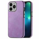 For iPhone 13 Pro Skin-Feel Electroplating TPU Shockproof Phone Case(Purple) - 1