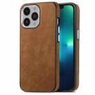 For iPhone 13 Pro Skin-Feel Electroplating TPU Shockproof Phone Case(Brown) - 1