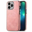 For iPhone 13 Pro Max Skin-Feel Electroplating TPU Shockproof Phone Case(Pink) - 1