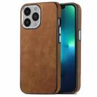 For iPhone 13 Pro Max Skin-Feel Electroplating TPU Shockproof Phone Case(Brown) - 1