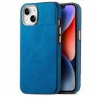 For iPhone 14 Skin-Feel Electroplating TPU Shockproof Phone Case(Blue) - 1